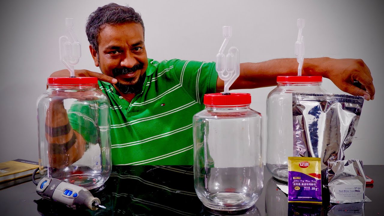 How to setup air lock for wine bottle - Home Brewing Traditional Wine Making at Home