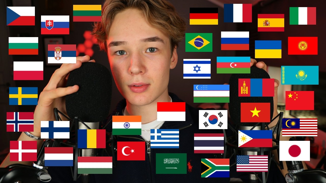 ASMR Whispering YOUR Favorite Trigger Words In 40 Different languages 🌍
