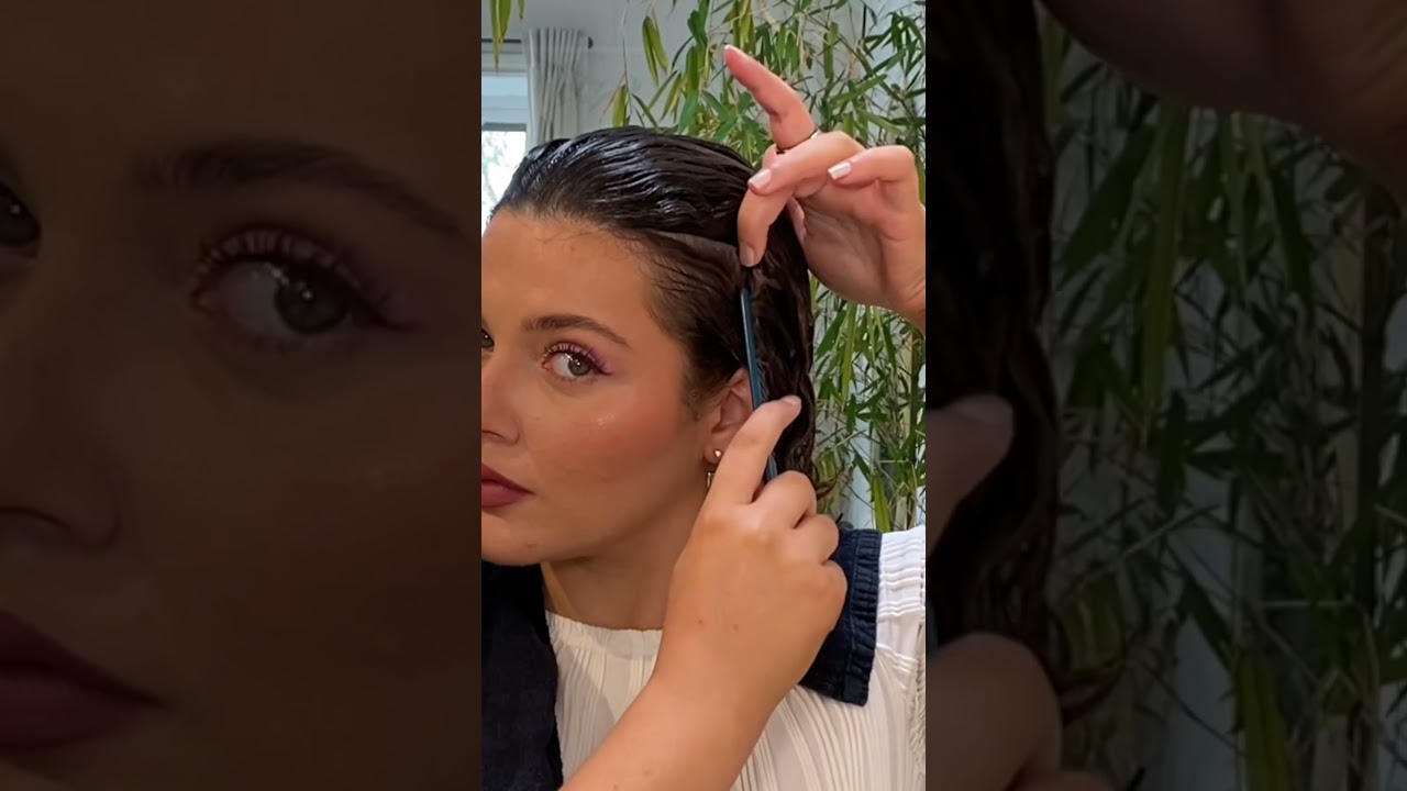 STYLING MY NEW HAIR CUT! | slick back wet hair tutorial on curly hair