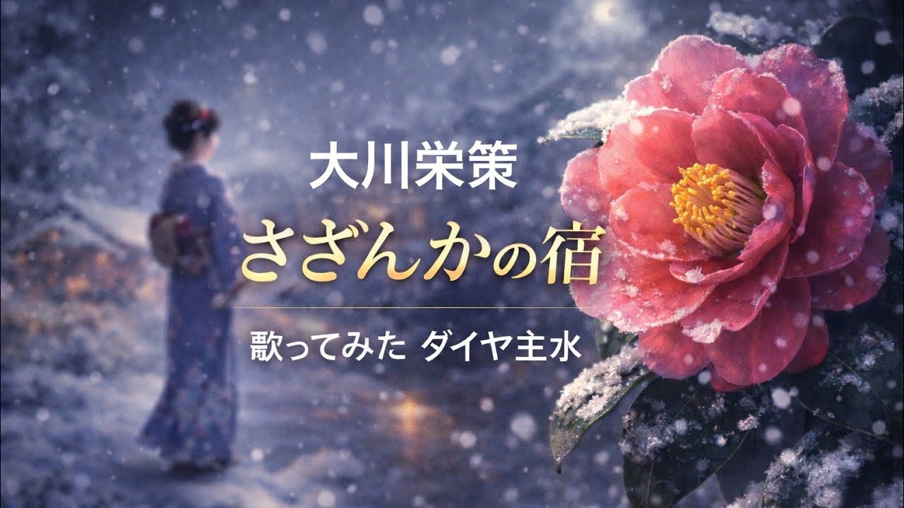 大川栄策／さざんかの宿【うたスキ動画】（歌詞字幕あり）