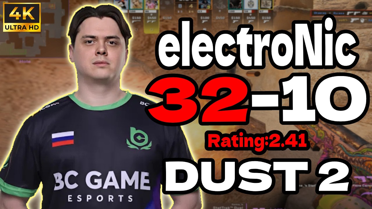electronic (32-10) | FACEIT EU dust2 | Rating 2.41 | 5-STACK | Feb 13, 2026