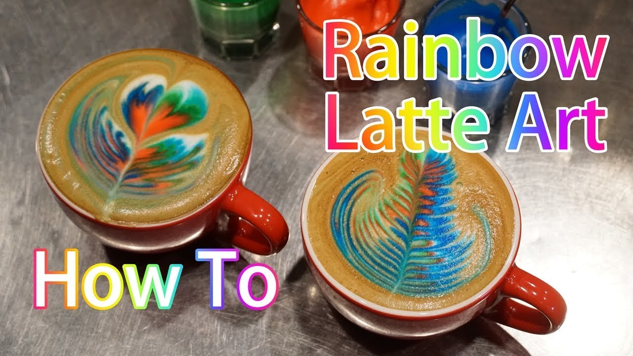 How to make rainbow latte art 🌈