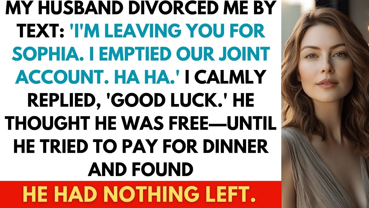 My Husband Divorced Me By Text And Emptied Our Account; He Had No Idea I’d Take Everything Back