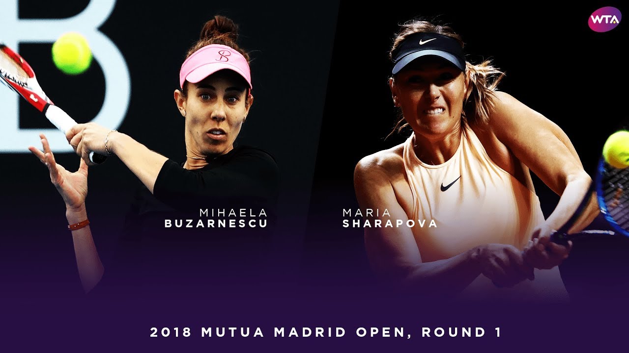 Мария Шарапова против Михаэлы Бузарнеску | Первый раунд Mutua Madrid Open 2018 | Лучшие моменты WTA