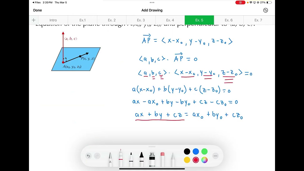HPC 9.1 - Vectors and Planes #2 