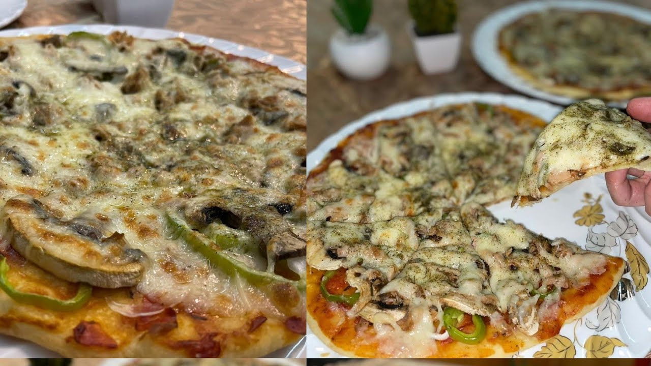 بيتزا بالفطر الطري بعجين رائع بطريقة لن تستغني عنها بعد اليوم pizza aux champignons frais
