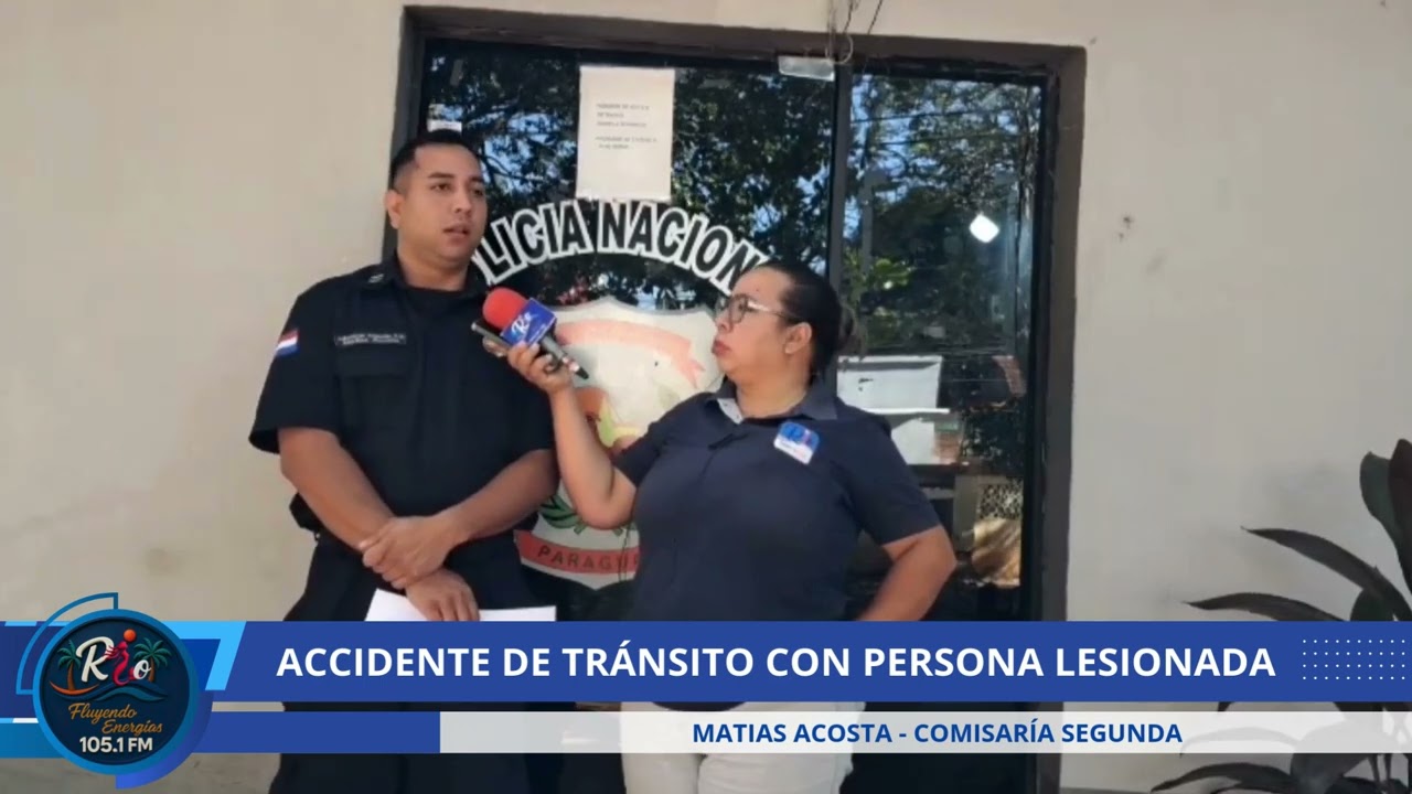 ACCIDENTE DE TRÁNSITO CON PERSONA LESIONADA EN LA COSTANERA DE ENCARNACIÓN