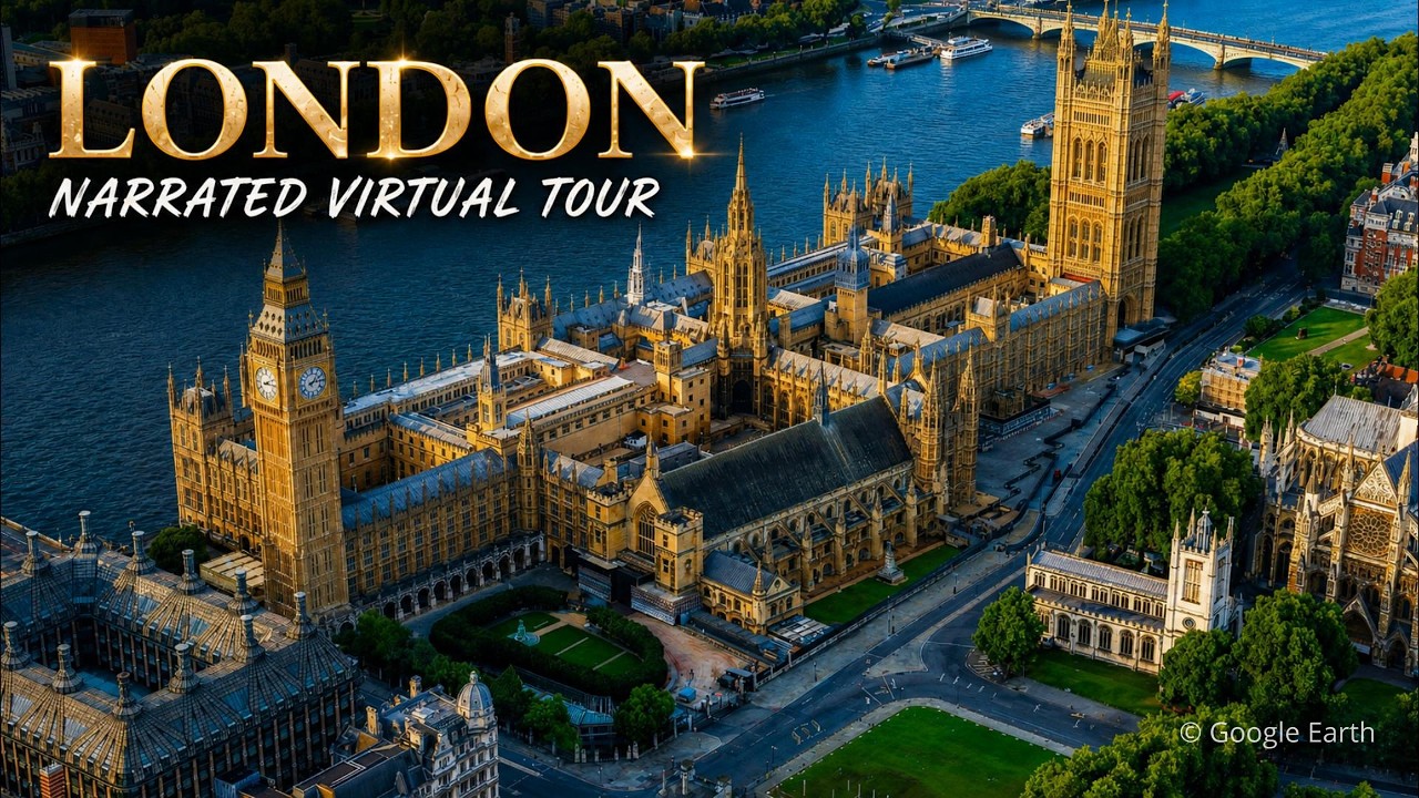 Explore London From Above | Iconic Landmarks in 4K (Narrated Virtual Tour)