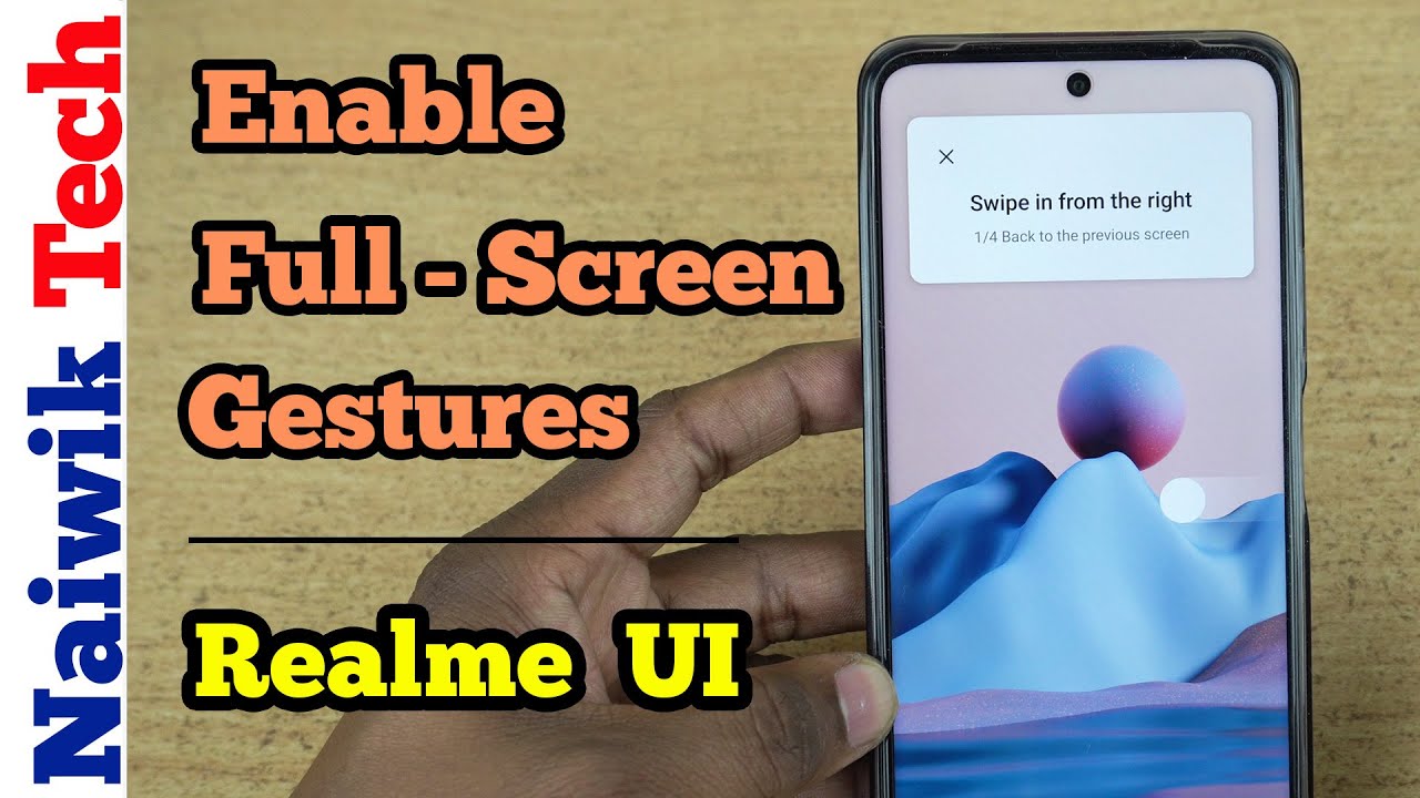 Enable Full-Screen Gestures in Realme 11x phone running Realme UI 4.0