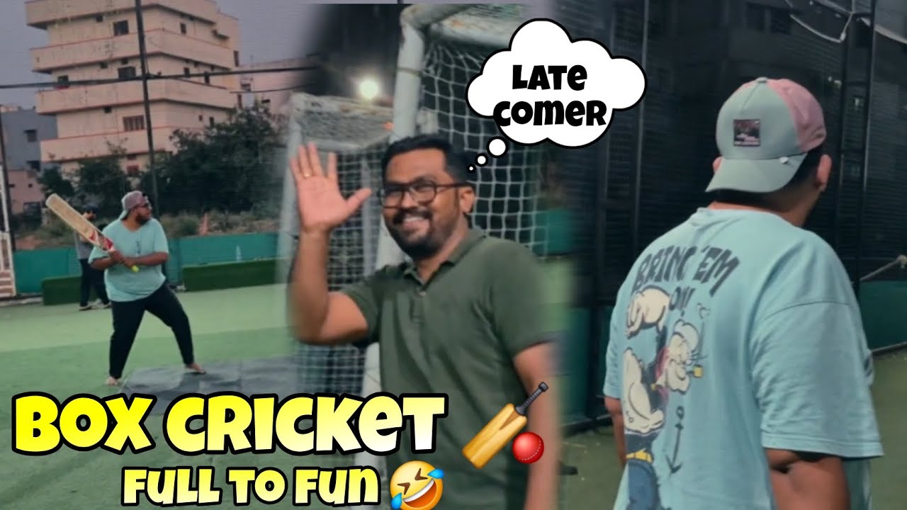Box cricket 🏏  Full to fun😁 late comer 🤣 ( Vishal babai) #viral #cricket #subscribe #t20worldcup 