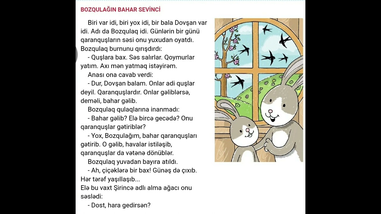 Bozqulagin Bahar Sevinci (1 sinif) #1sinif #ders #ederslik #bahar