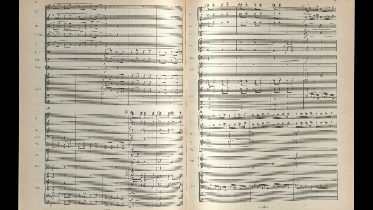 Jānis Ivanovs - Symphony No. 18 (Score Video)