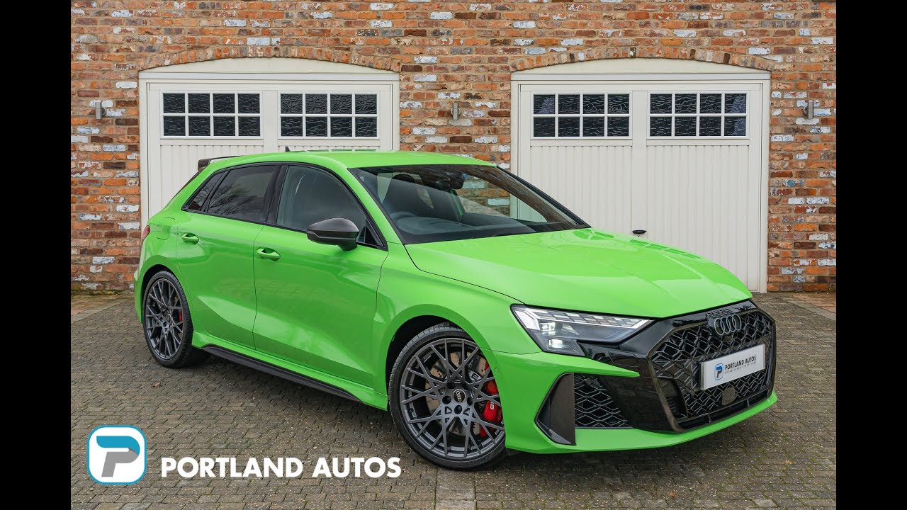 2025/25 AUDI RS3 CARBON BLACK SPORTBACK IN KYALAMI GREEN