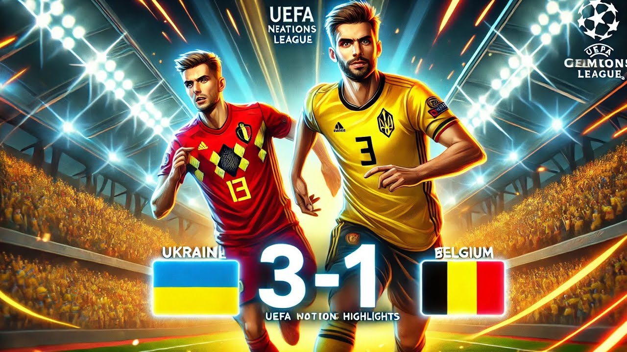 Ukraine vs Belgium 3-1 Highlights UEFA Nations League  &ndash; March 20th, 2025.