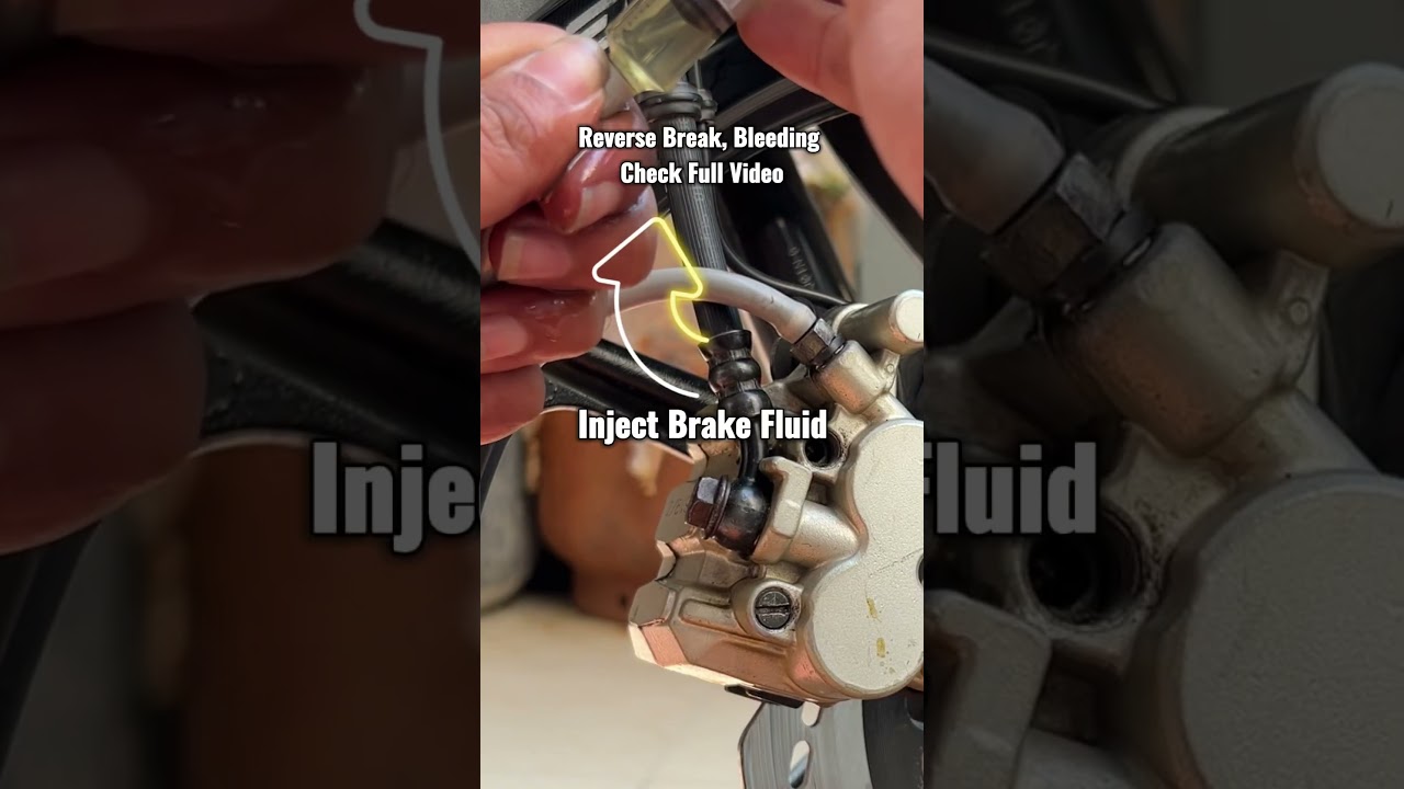 reverse break, bleeding #shorts #viralvideo #brake #maintenance ￼