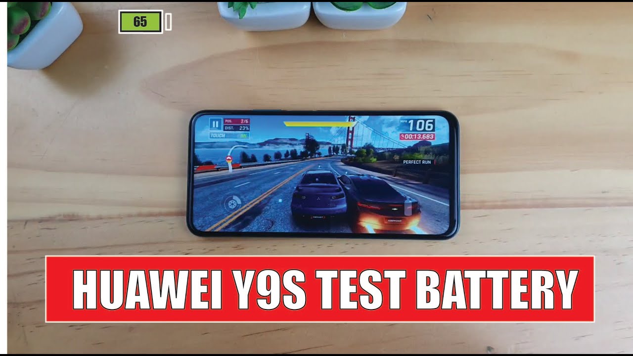 Huawei Y9s battery test used continuously for 2 hours