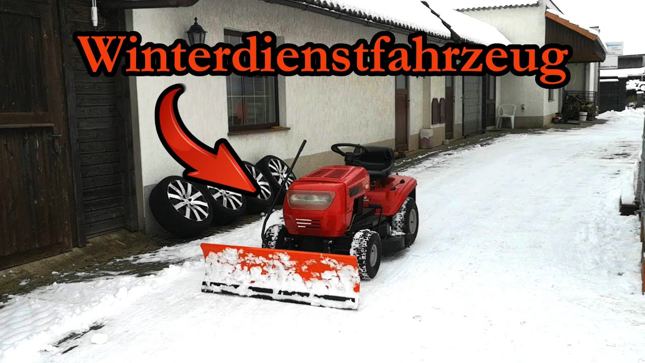 Ich habe meinen MTD Rasentraktor auf Winterdienst umgebaut