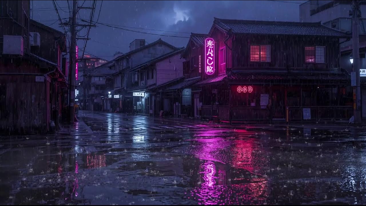 Night Rain Ambience 🌙 Lofi Beats for Focus, Relax & Quiet Moments #55