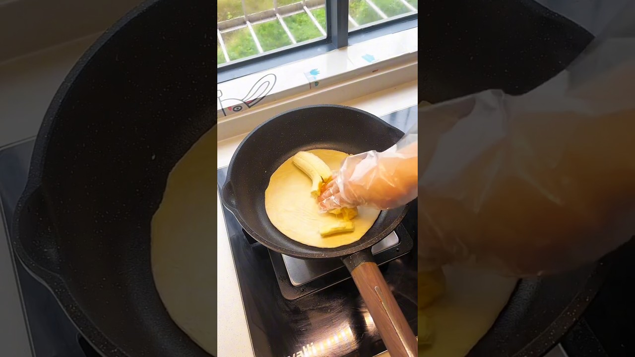Traditional Style Of Banana Roti Making #shortsvideo