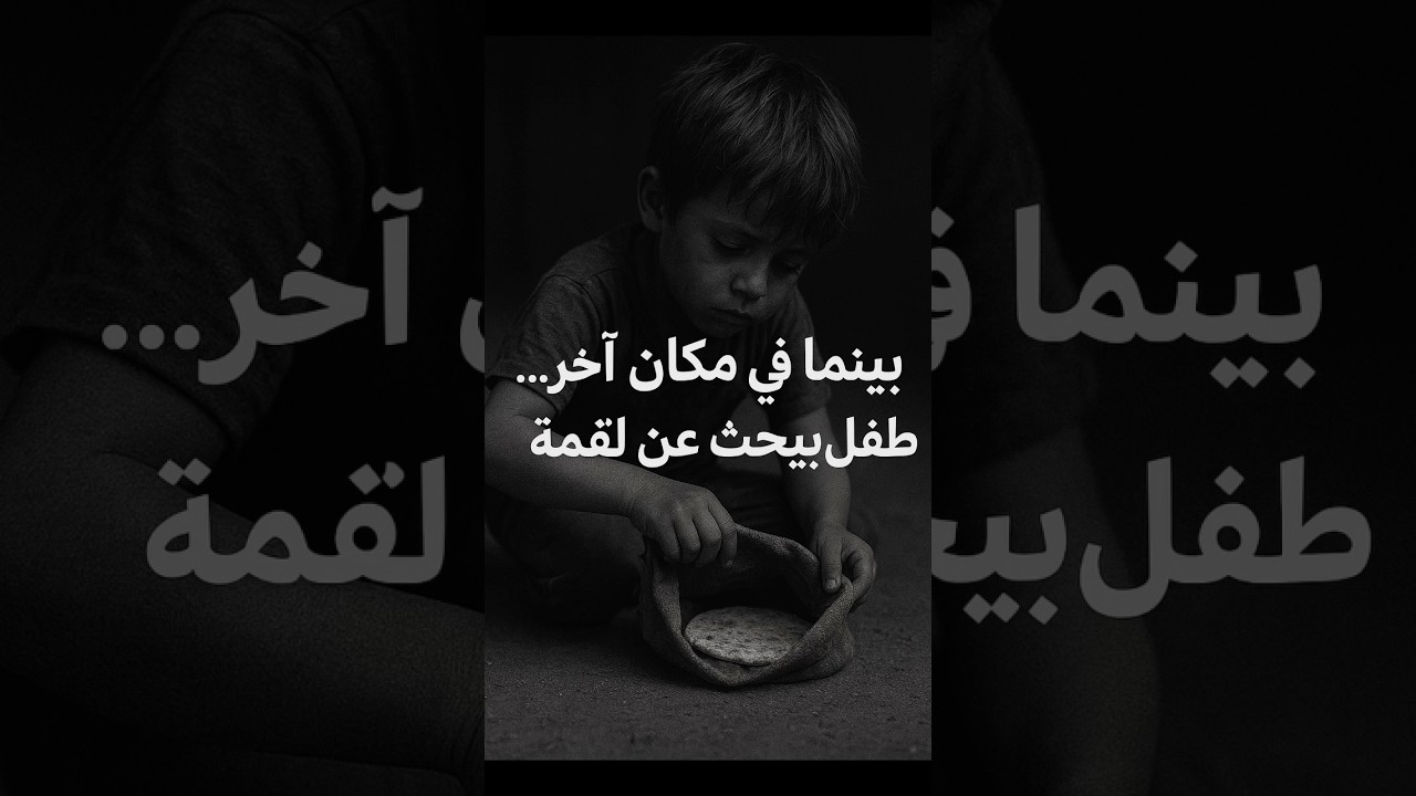 الناس تصرف ملايين على التفاهة.. بينما طفل لا يجد لقمة!