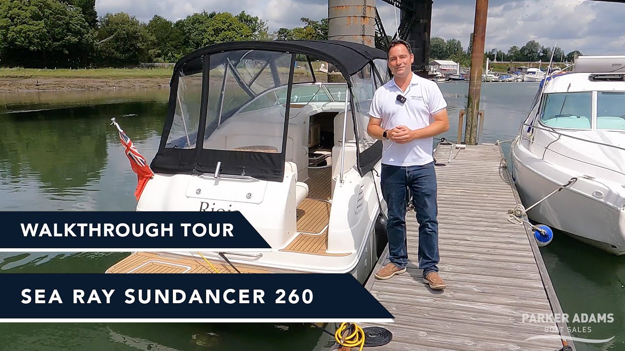 Обзорная экскурсия на лодке Sea Ray Sundancer 260 — спортивный крейсер с дизельным двигателем для...