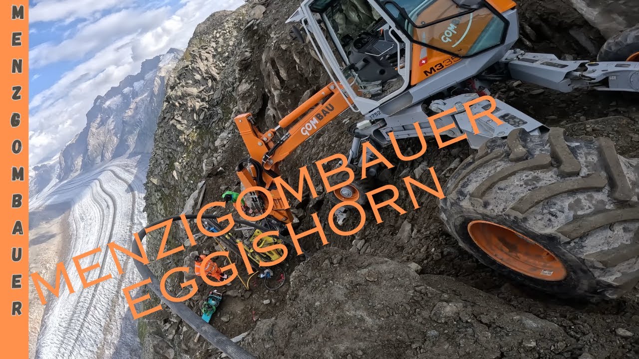 MenziMuck  #excavator #  bohrlafette #eggishorn  #menzigombauer
