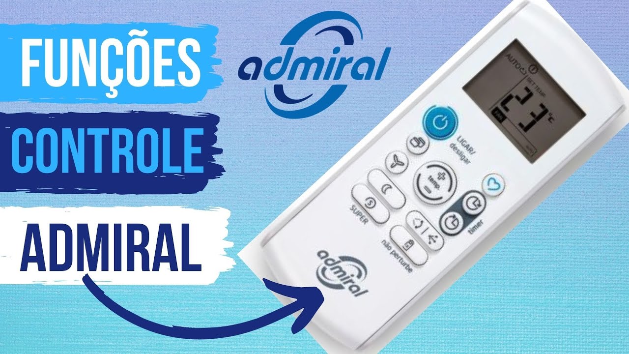 Ar condicionado Admiral Funções do controle remoto