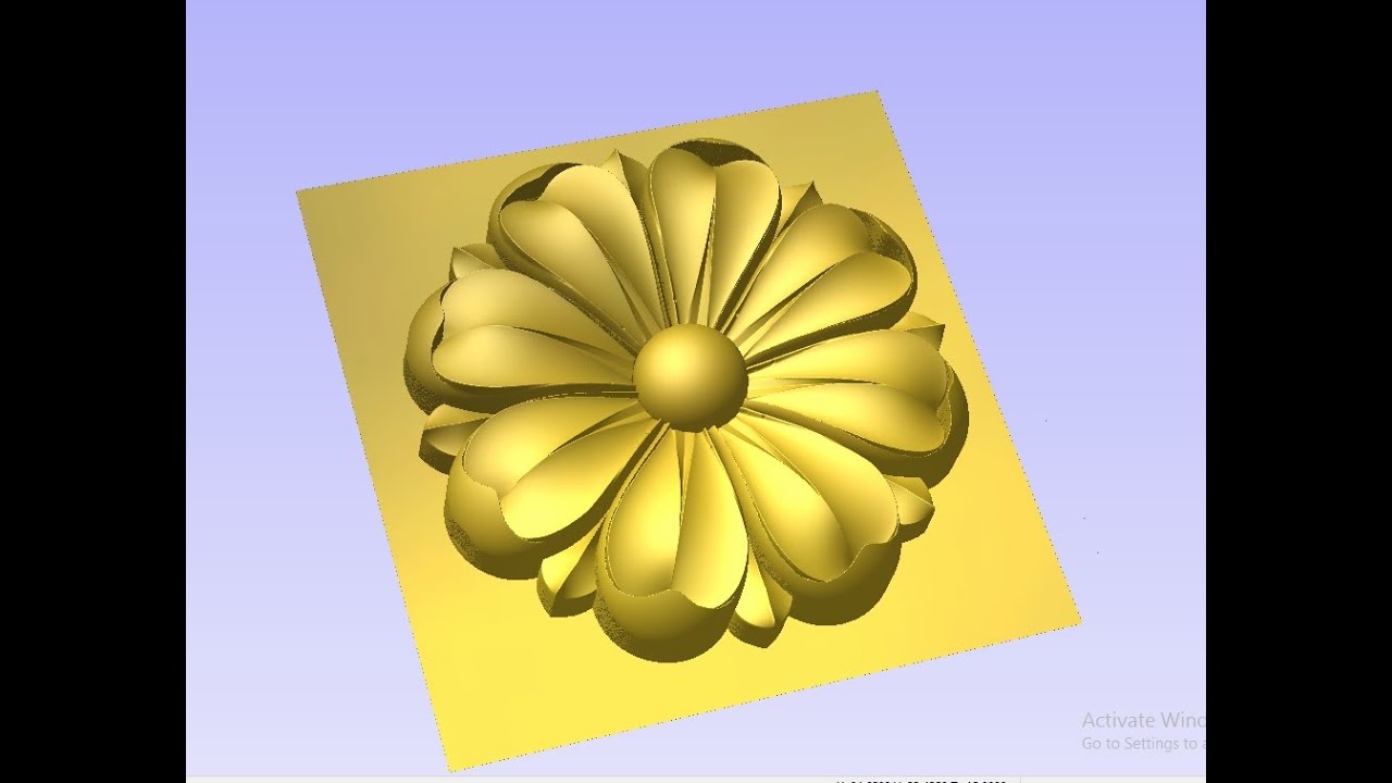 How to make 3D Flower Design in VECTRIC ASPIRE | Easy Technics | (01)