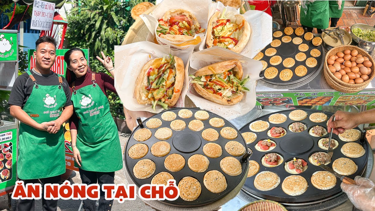 Lạ ghê Burger Trung Hoa đổ bột tươi, nướng tại chỗ nóng hổi duy nhất 1 chỗ bán ở Sài Gòn