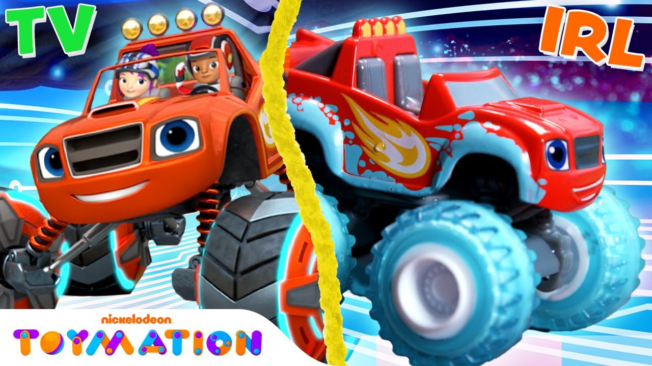Blaze's Super Power Tires vs. Giant Robot Baker! | Blaze and the Monster Machines Toys | Toymation