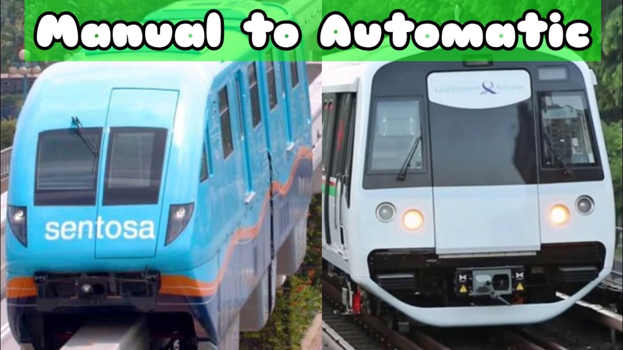 How did Singapore Trains were converted from manual to automatic?