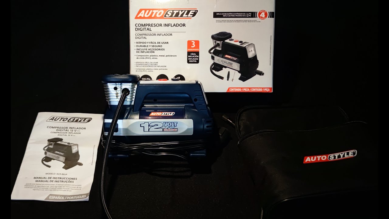 INFLADOR DIGITAL PARA AUTO   CARRO   COMPRESOR AUTO STYLE DE SODIMAC