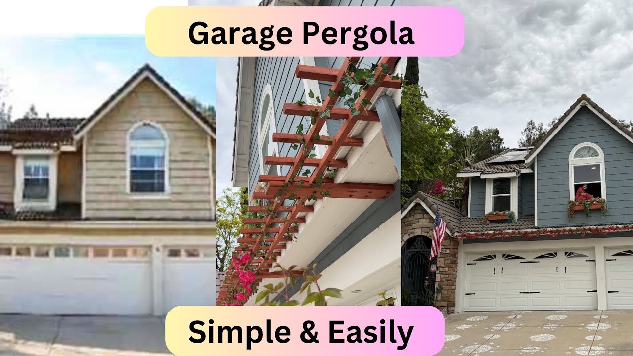 DIY Garage Pergola Build | Transforming My Home Front Facade