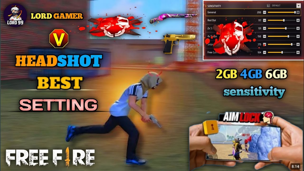 free fire best headshot || sensitivity auto aim 🤯 2gb 4gb 6gb || low device settings aim lock cecret