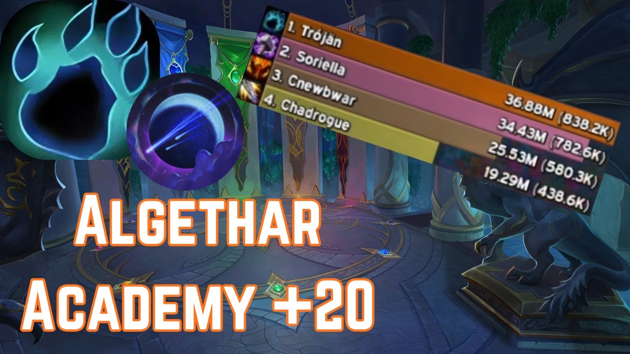 +12 to +20 97 PARSE Algethar Academy +20 PUG | Guardian Druid TANK POV | Midnight Season 1 Mythic+