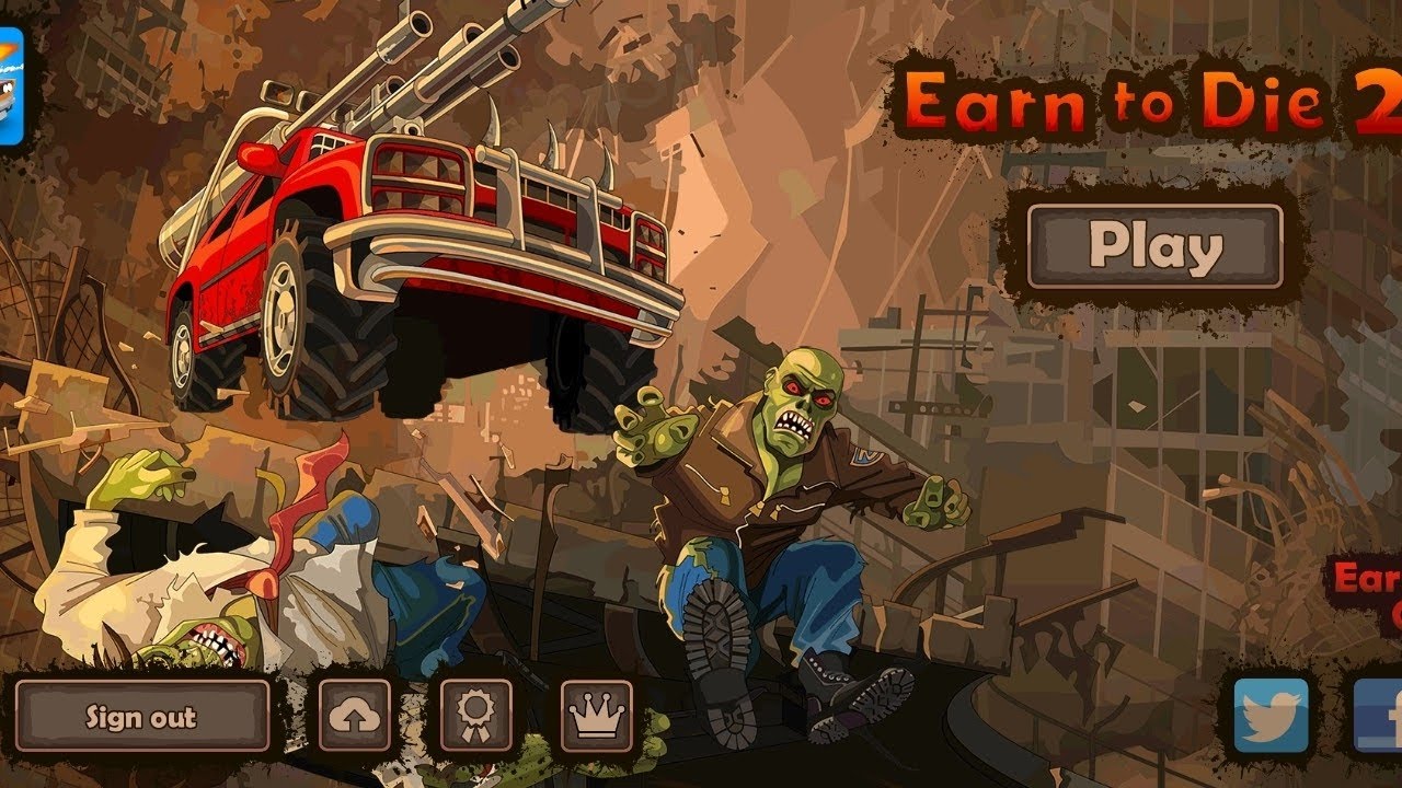 Earn to Die | Gameplay | Level 2 full upgrade vehicle