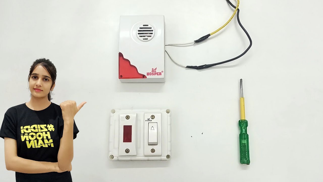 Doorbell connection in hindi | doorbell connection with indicator | घन्टी कैसे लगाए @ElectricGirl