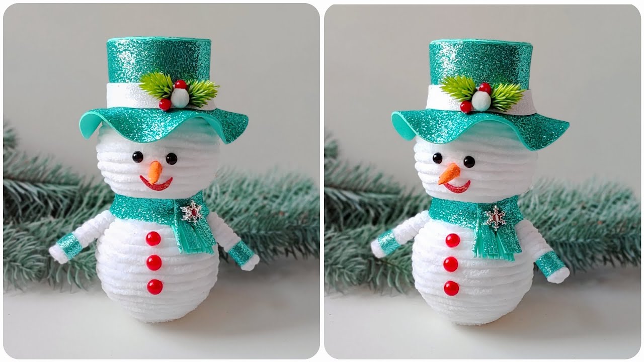 ☃️ Cute Snowman DIY 🎄 Christmas craft idea 🎄 Christmas decorations 🎄 Christmas Gift
