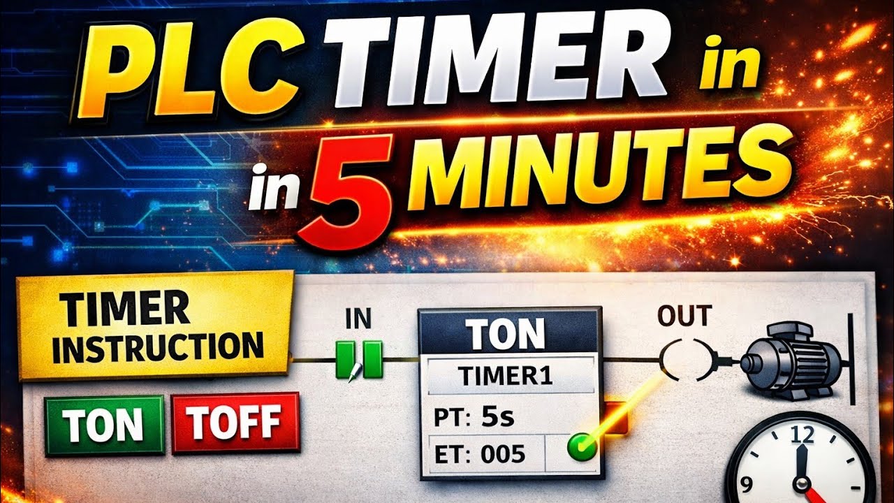 Part: 1.7 PLC Programming Tutorial | TON Timer & TOFF Timer Explained #plc #automation #viral 