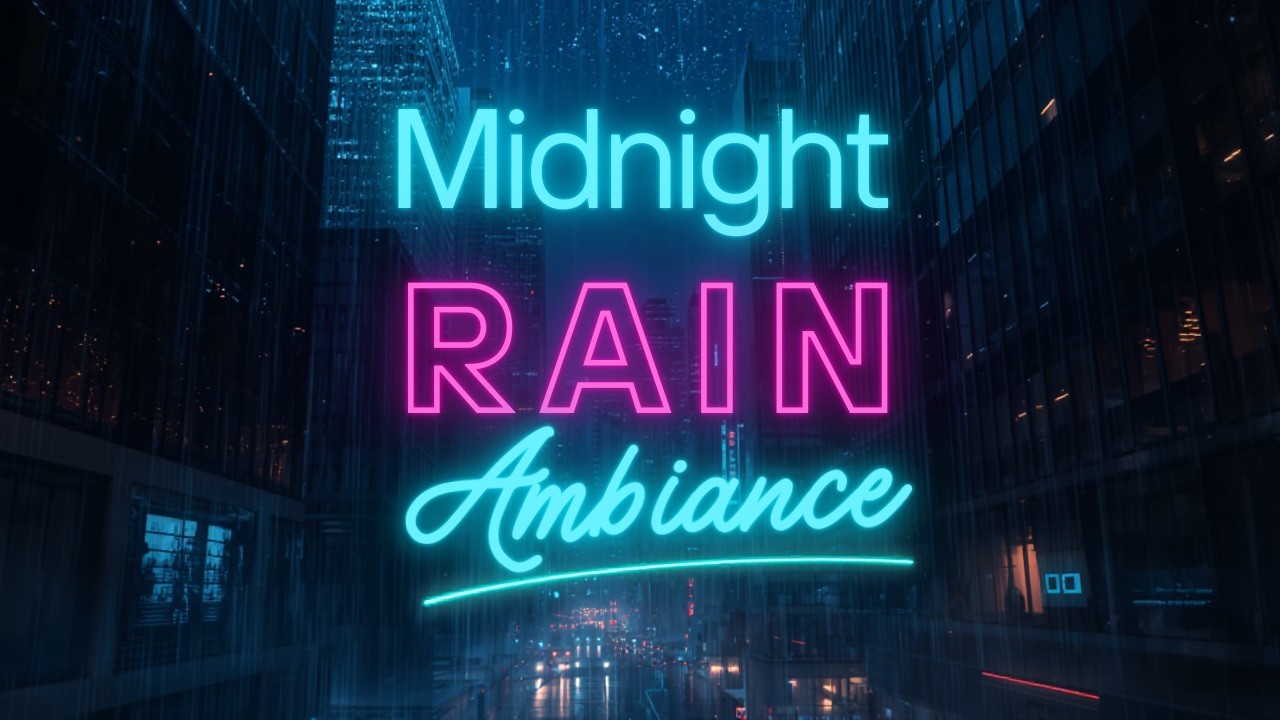Midnight Circuit Rain | Cyberpunk Rain Ambience for Sleep, Study & Focus 1 Hour+