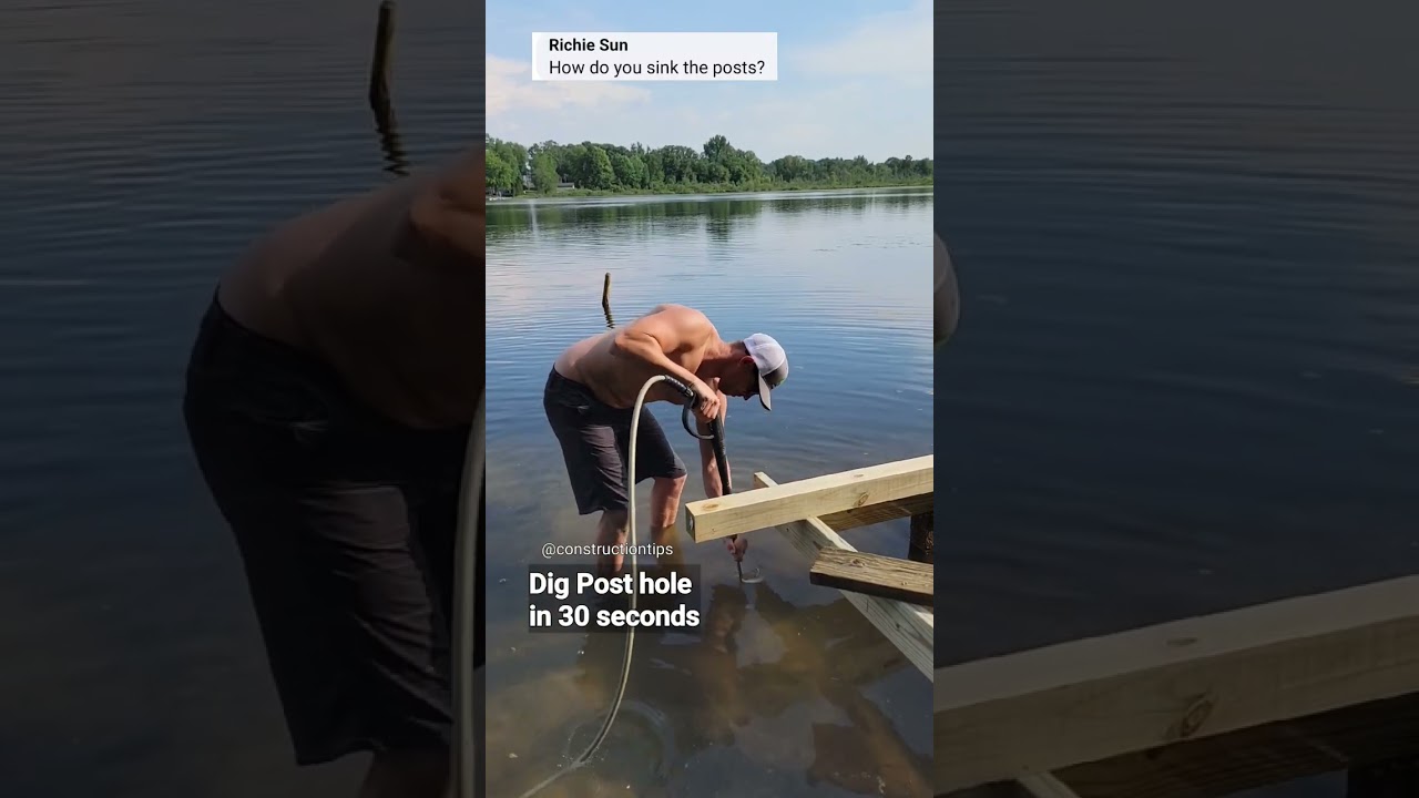 Installing 4x4 dock posts