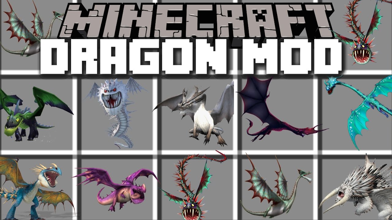 Minecraft DRAGON MOD / PLAY WITH DRAGONS AND RIDE THEM WITH FIREBALLS!! Minecraft