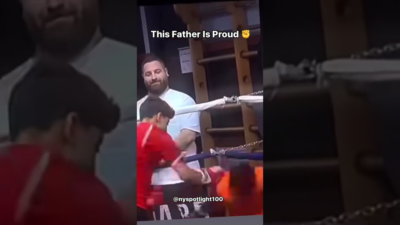 What A Proud Father Looks Like 😳            #father #fatherandsontime #boxing #fighting
