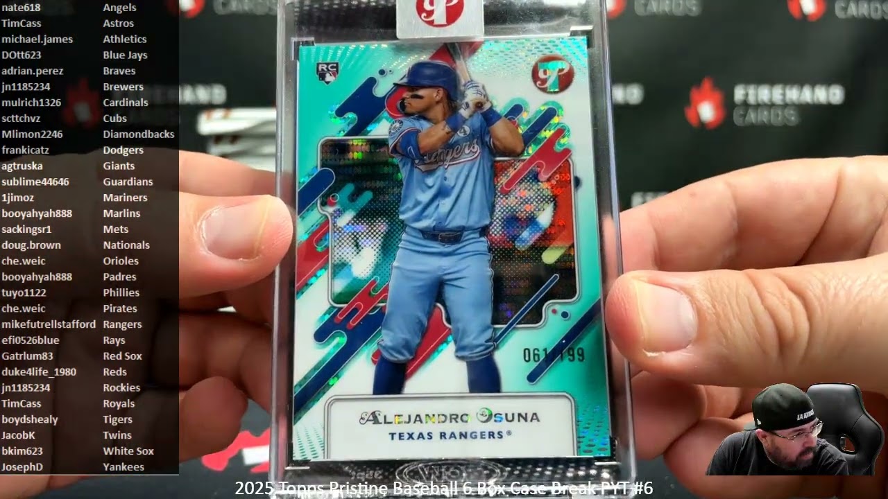 14.03.2026 2025 Topps Pristine Baseball 6 Box Case Break PYT #6