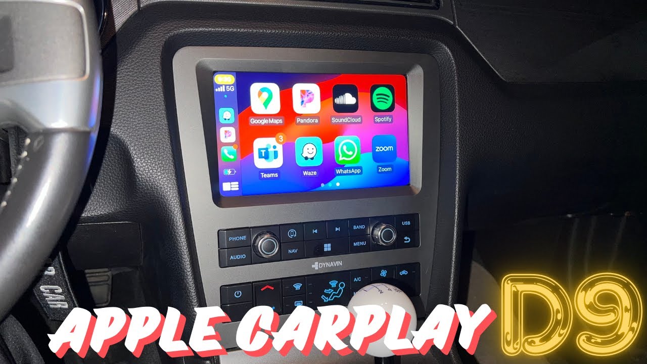 Добавляю ЛУЧШЕЕ штатное устройство CarPlay в мой Mustang S197! | Установка и обзор Dynavin D9 Plus