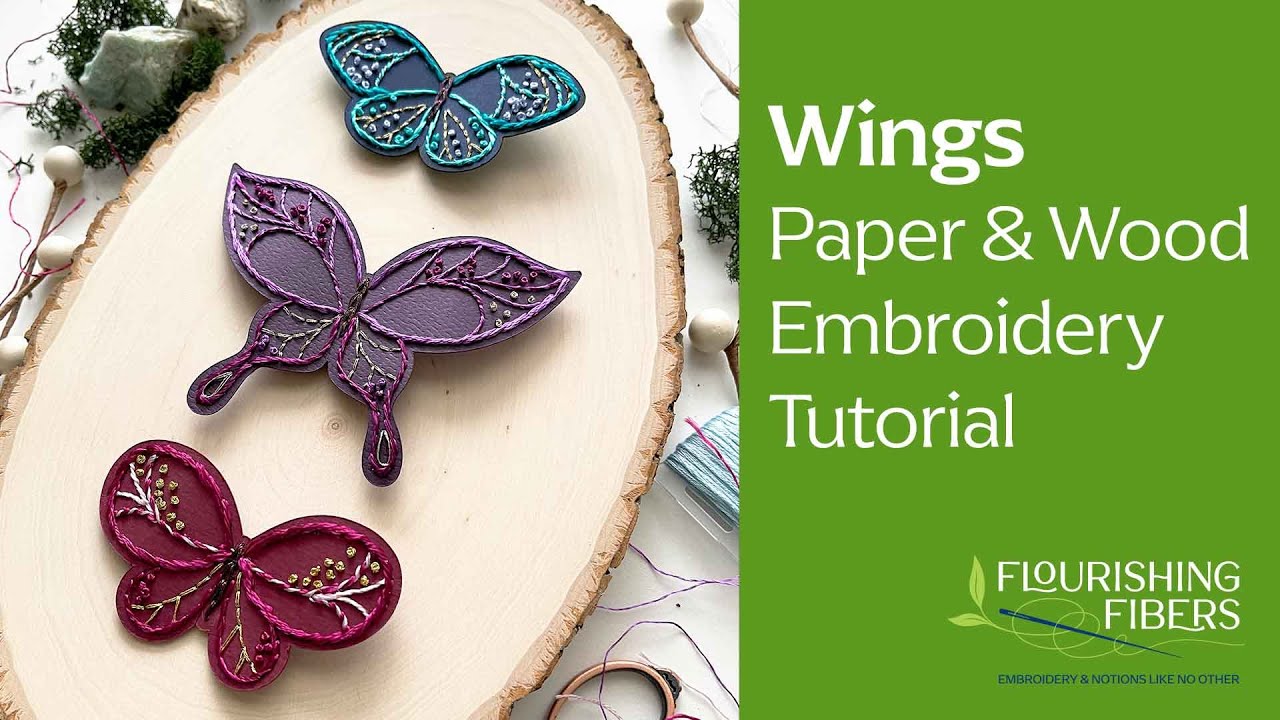 EMBROIDERY ON PAPER : Wings