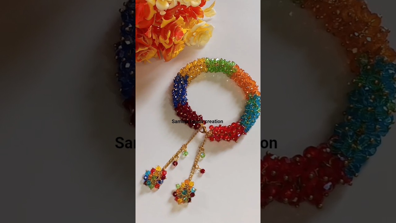 Beautiful Gajra Bracelet Tutorial 🌸💕 | Viral gajra bracelet making #bracelet #gajrabracelet #diy