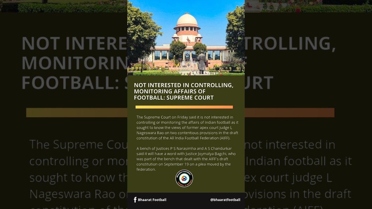 Not interested in controlling, monitoring affairs of football: Supreme Court #football #shorts