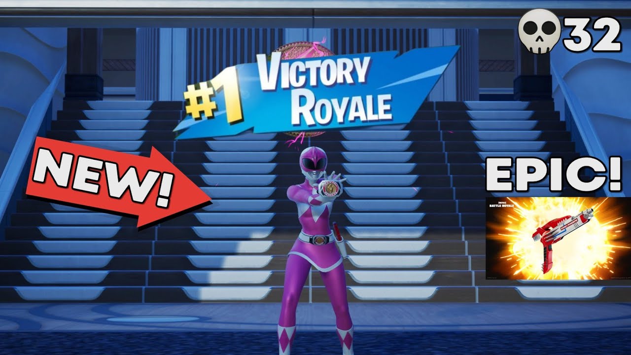 *NEW* Fortnite Pink Ranger Skin Gameplay!!! (Chapter 6 Season 4)