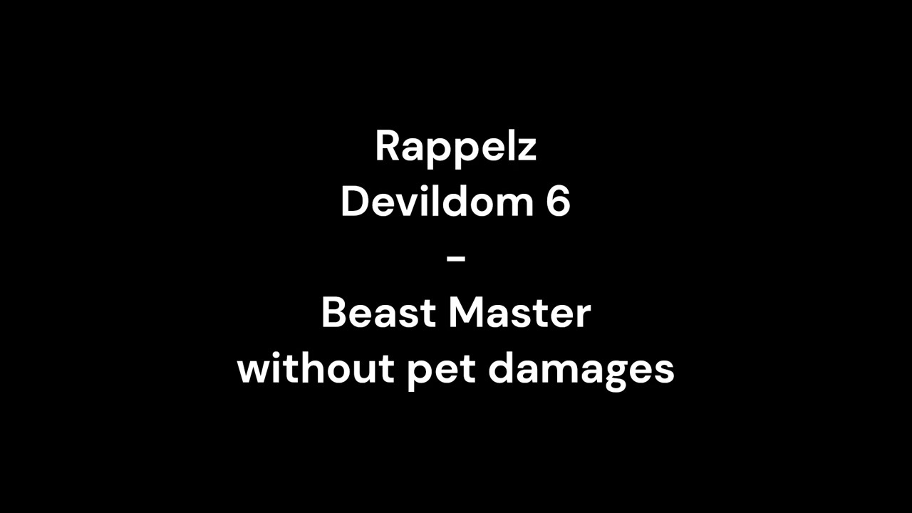 Rappelz Devildom 6 - Beast Master without pet damages